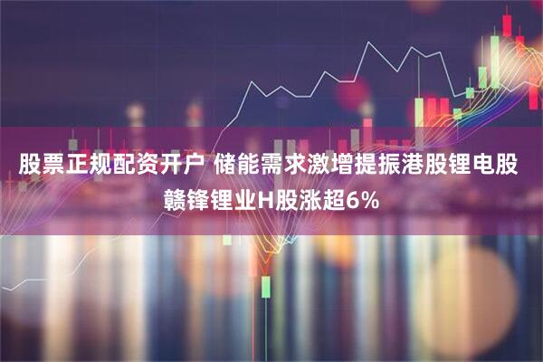 股票正规配资开户 储能需求激增提振港股锂电股 赣锋锂业H股涨超6%